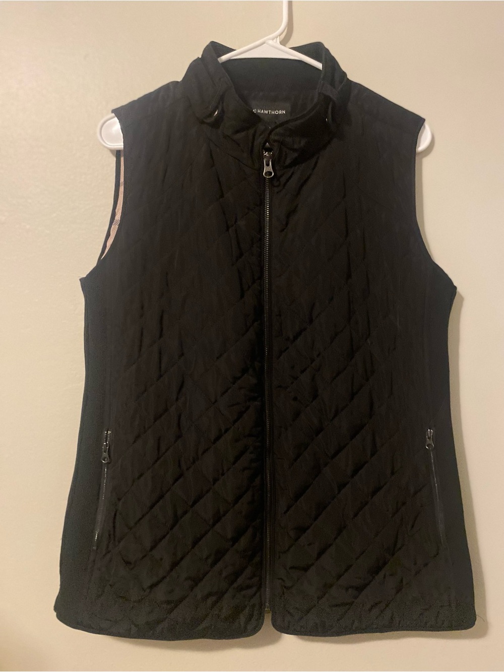 41 Hawthorn Dulcie Quilted Vest Womens XL Black Plaid Lined WGW30311